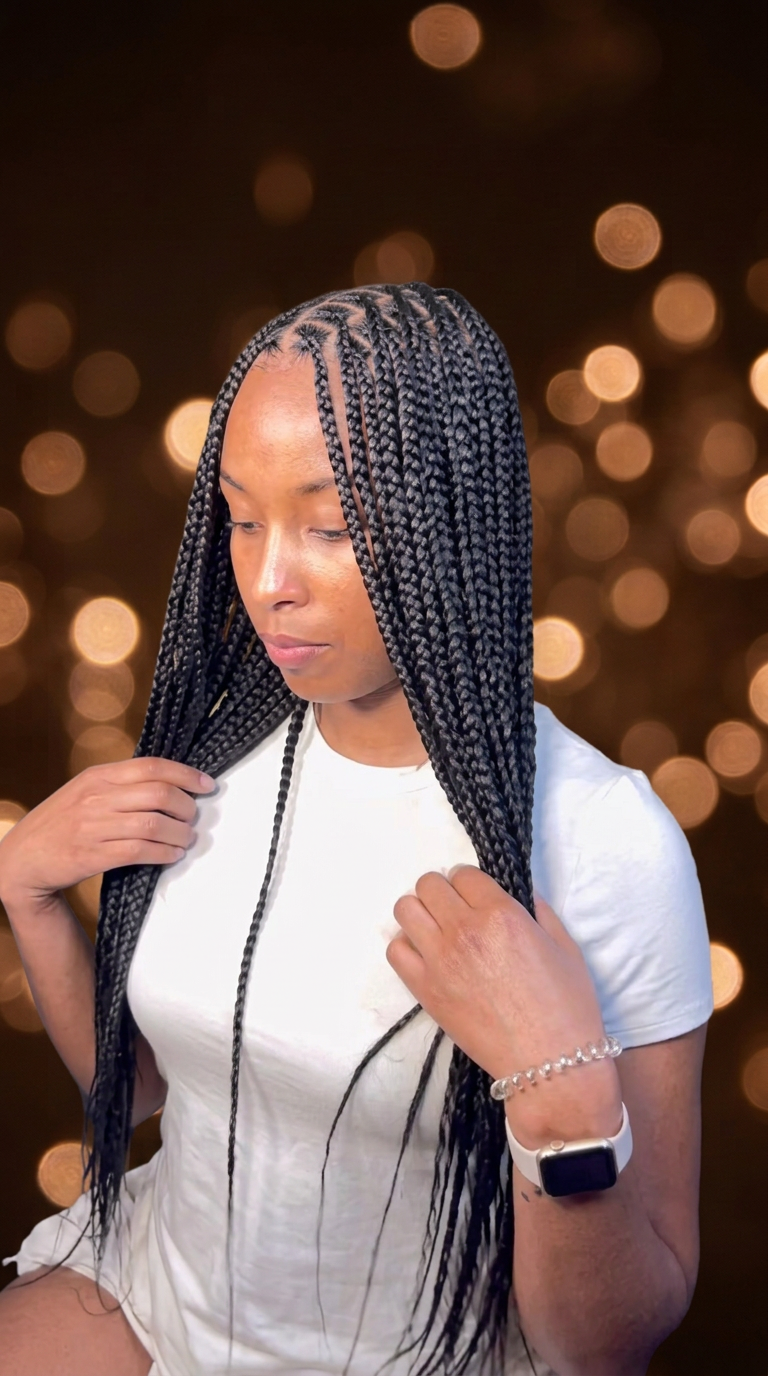 Regular Knotless by DD Hair Braiding