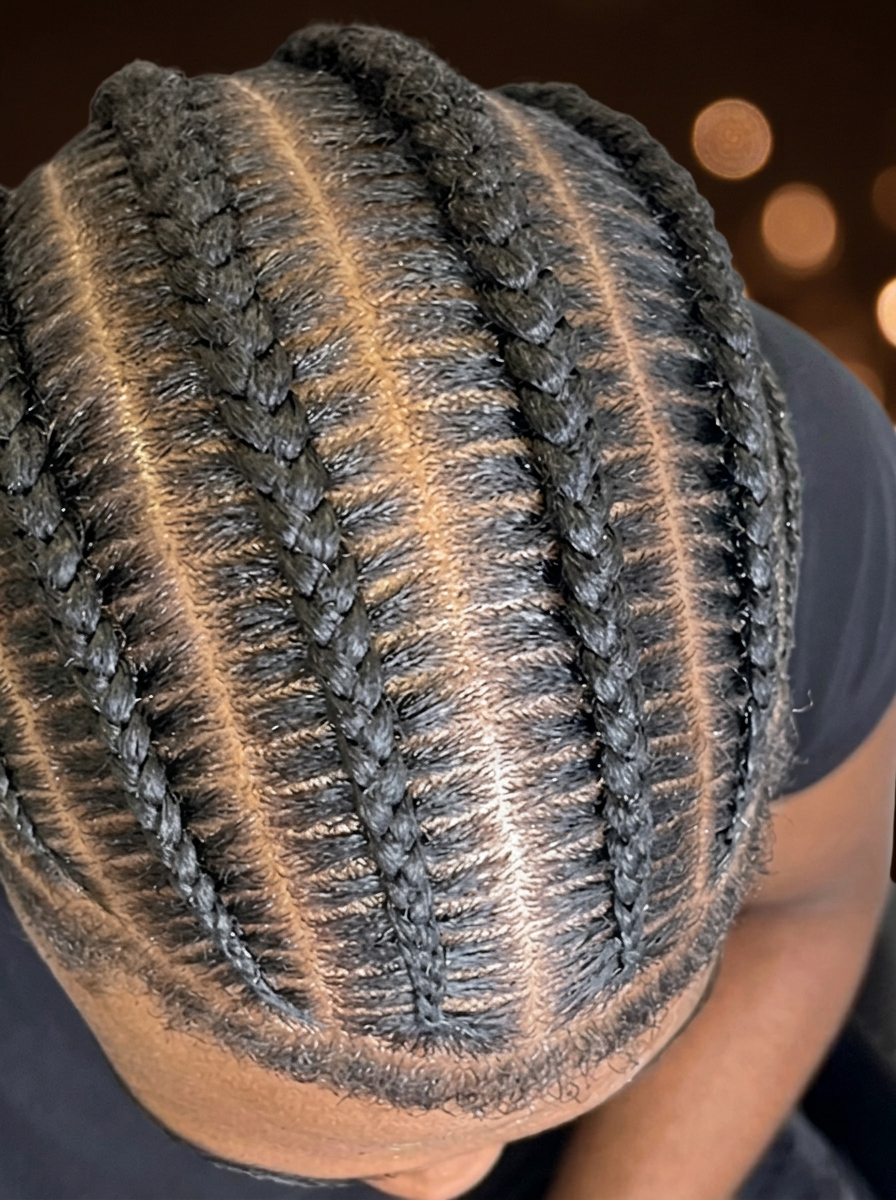 Stitch Braids For Men by DD Hair Braiding